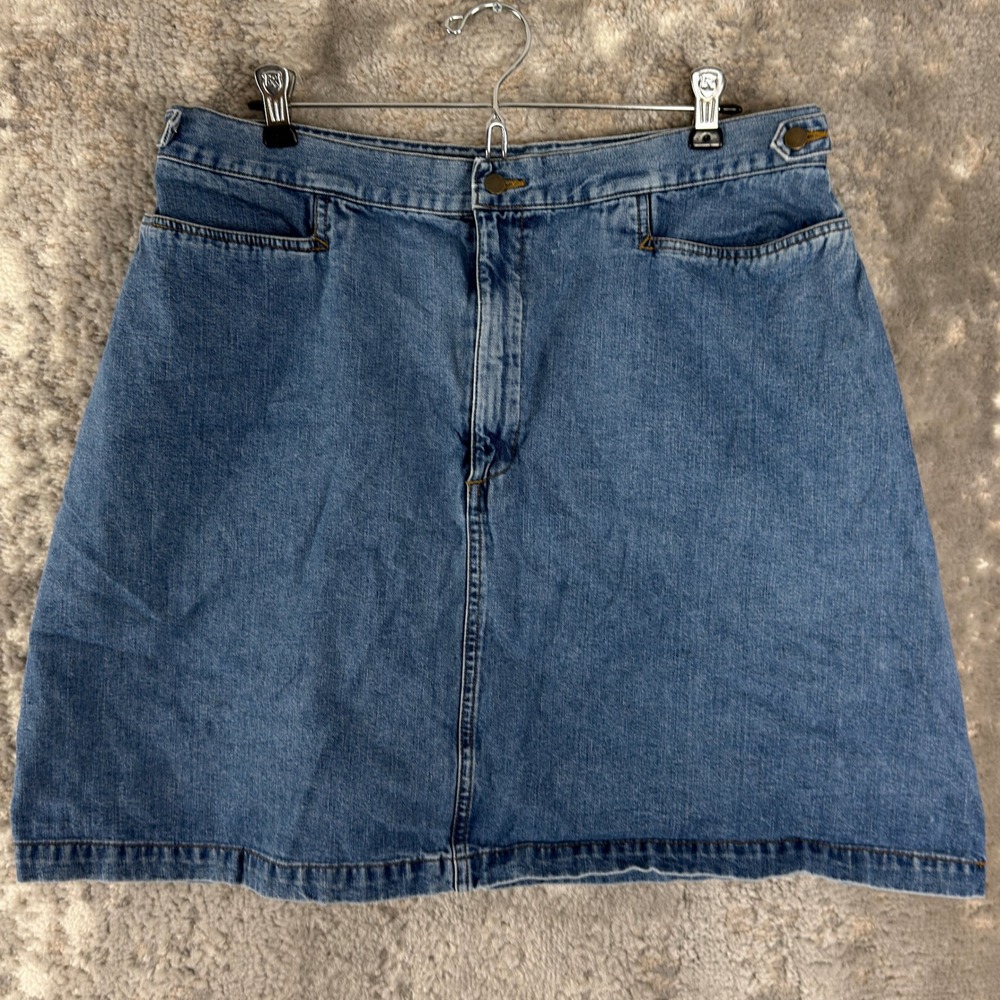 Eddie Bauer Size 12 Casual Classic Denim Jean Skirt Blue Women